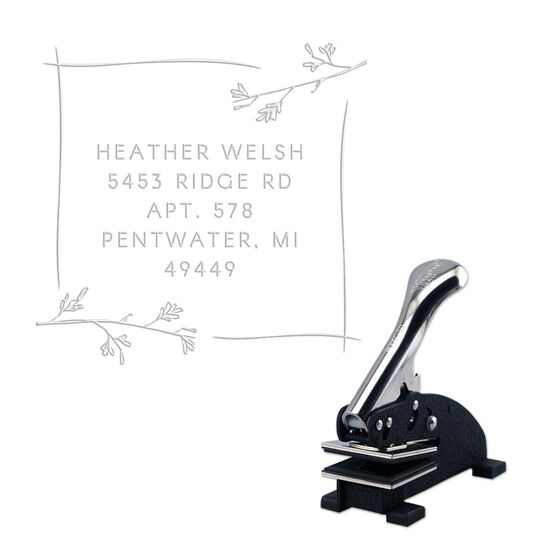 Sketched Branches Square Embosser