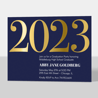 Gold Foil Graduation Year Invitations