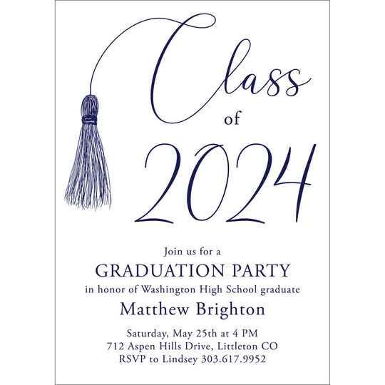 Class of Tassel Graduation Invitations