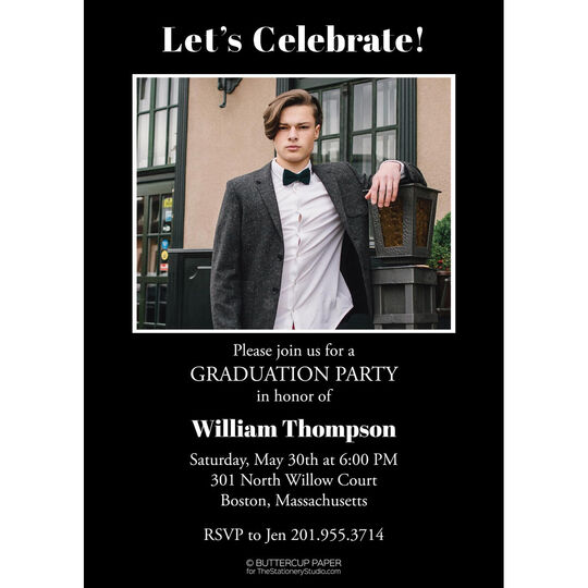 Bold Graduate Photo Invitations
