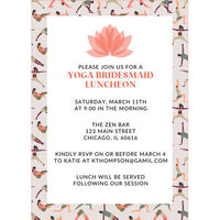 Yoga Poses Border Invitations
