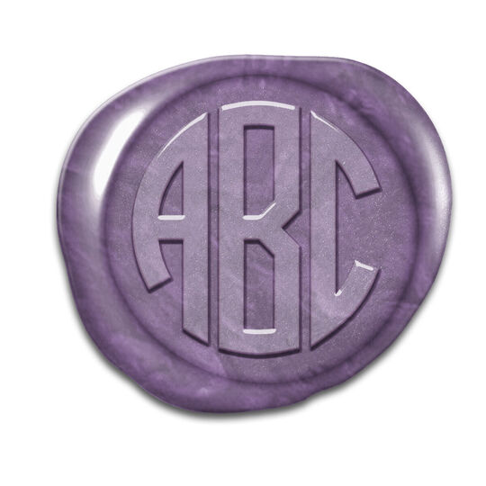 Circle Monogram Peel & Stick Wax Seals