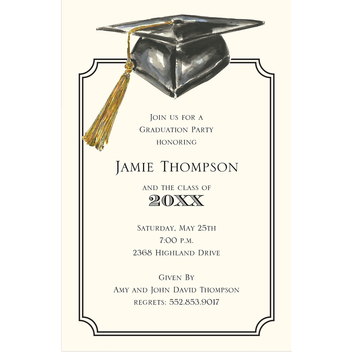 Mortar Board Invitations