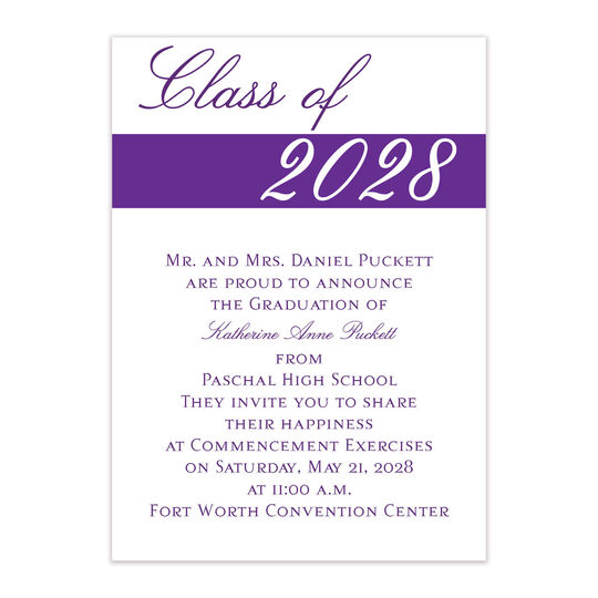 Graduation Banner Invitations