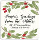 Winter Berries Square Address Labels in a Jar Image 2 of 2
