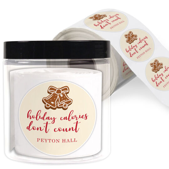 Holiday Calories Round Gift Stickers