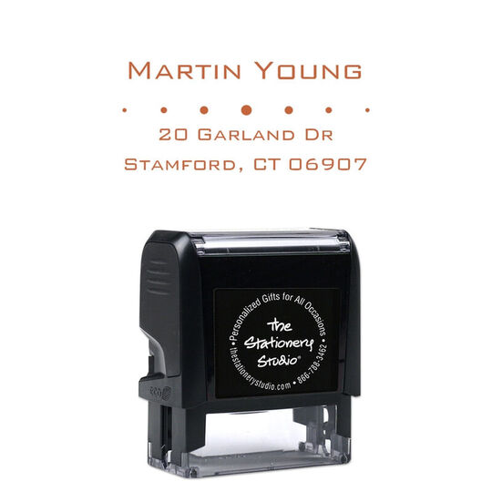 Row of Dots Address Rectangular Self-Inking Stamp