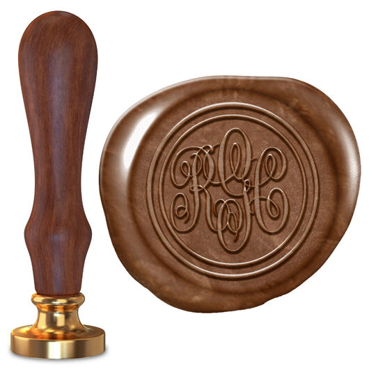 Double Circle Monogram Wax Seal Stamp