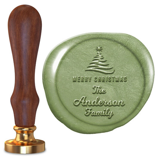 Artistic Christmas Tree Wax Seal Stamp