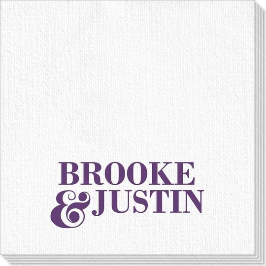 Ampersand Stacked Couple Deville Napkins