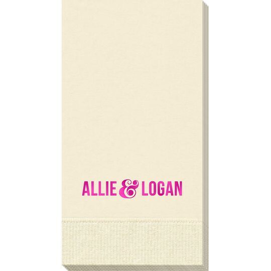 Large Ampersand Guest Towels