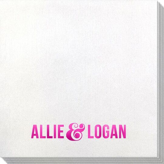 Large Ampersand Bamboo Luxe Napkins