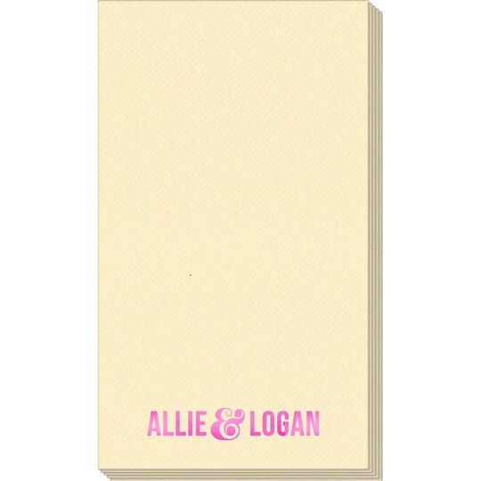 Large Ampersand Linen Like Guest Towels