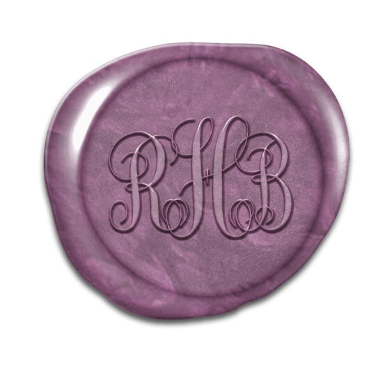 Script Monogram Peel & Stick Wax Seals