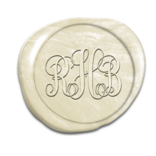 Script Monogram Peel & Stick Wax Seals