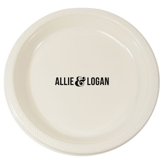 Large Ampersand Plastic Plates