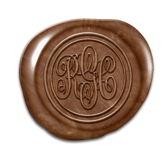 Double Circle Monogram Peel & Stick Wax Seals