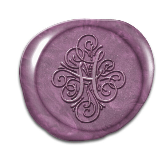 Ornate Initial Peel & Stick Wax Seals