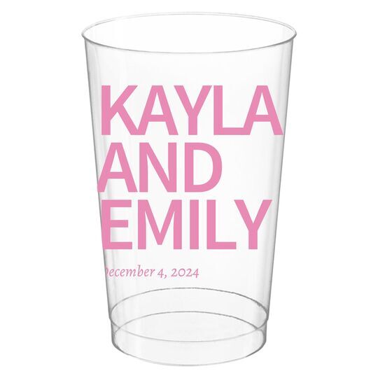 Create Your Own Headline Clear Plastic Cups