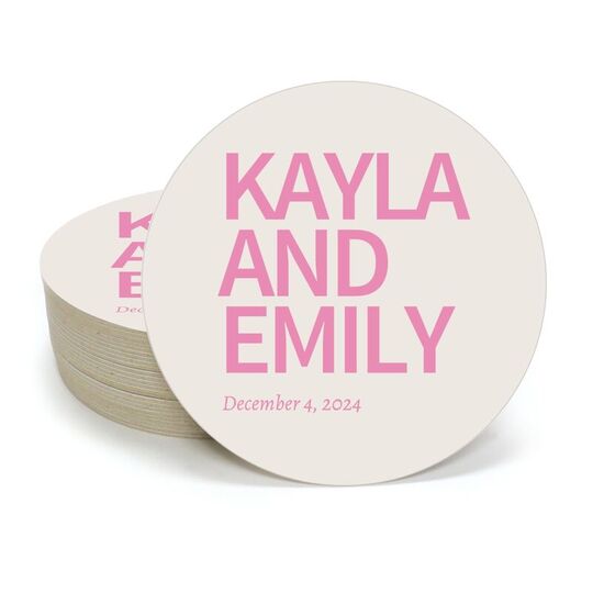 Create Your Own Headline Round Coasters