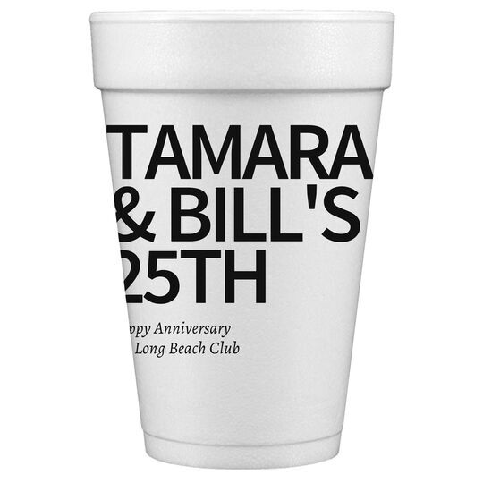 Create Your Own Headline Styrofoam Cups