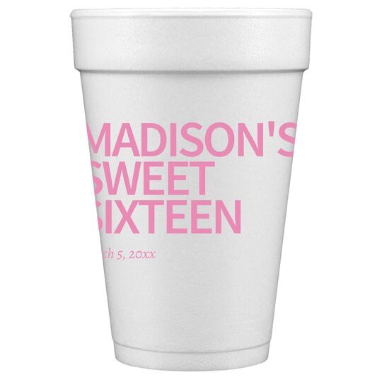 Create Your Own Headline Styrofoam Cups