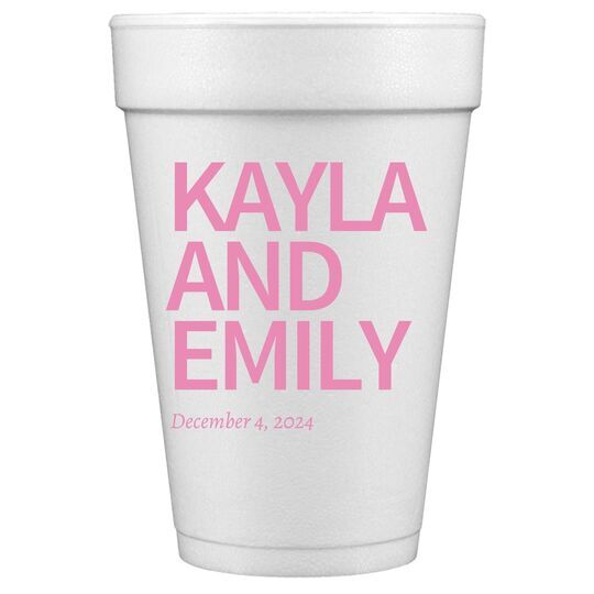 Create Your Own Headline Styrofoam Cups