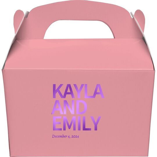 Create Your Own Headline Gable Favor Boxes