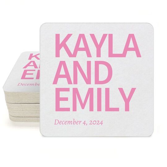 Create Your Own Headline Square Coasters