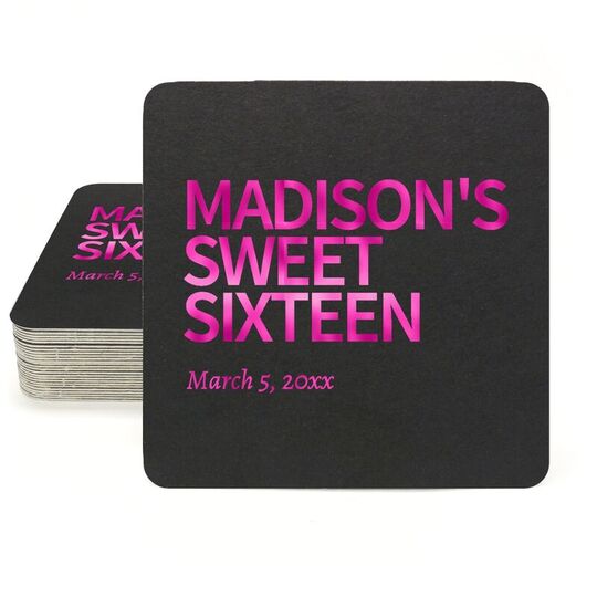 Create Your Own Headline Square Coasters
