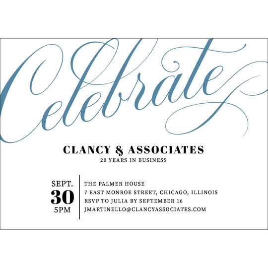 Script Celebrate Invitations