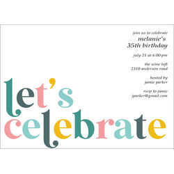 Let's Celebrate Invitations