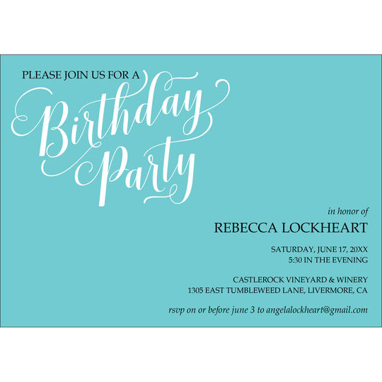 Birthday Party Invitations