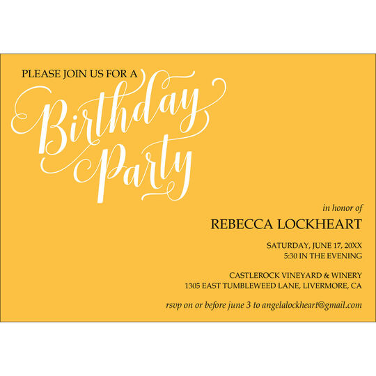 Birthday Party Invitations