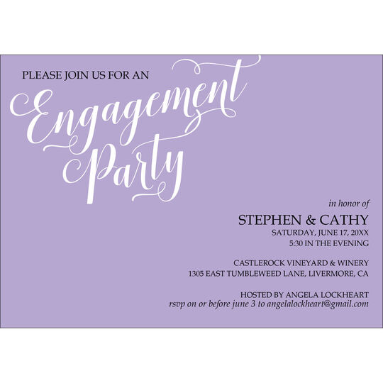 Script Engagement Party Invitations