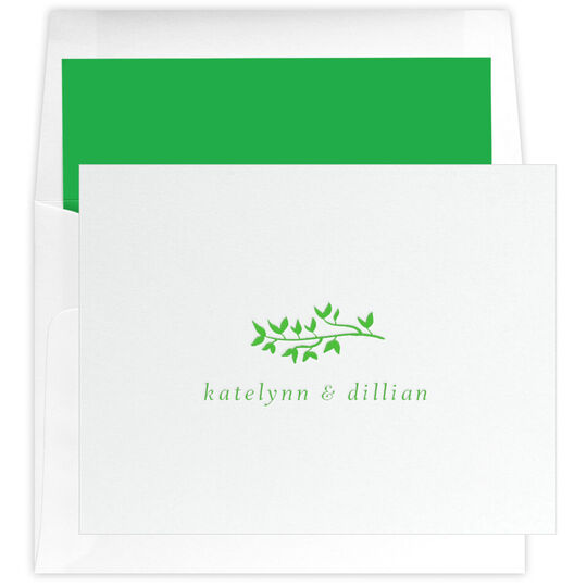 Sweet Branch Folded Note Cards - Letterpress