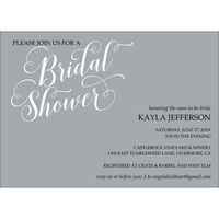 Script Bridal Shower Invitations