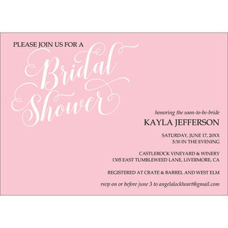 Script Bridal Shower Invitations