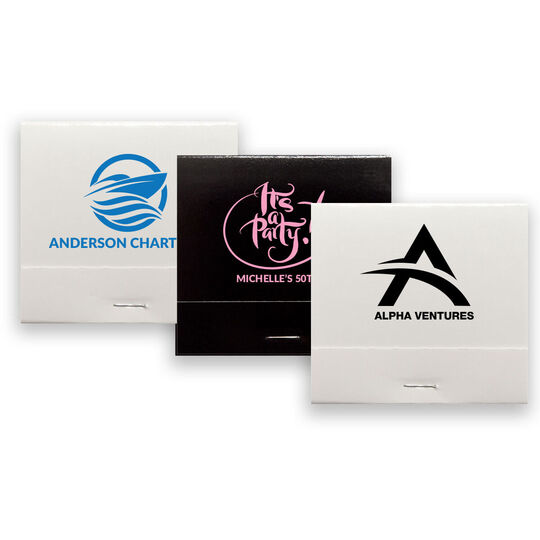 30-Strike Matchbooks with Your 1-Color Logo