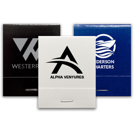 20-Strike Matchbooks with Your 1-Color Logo