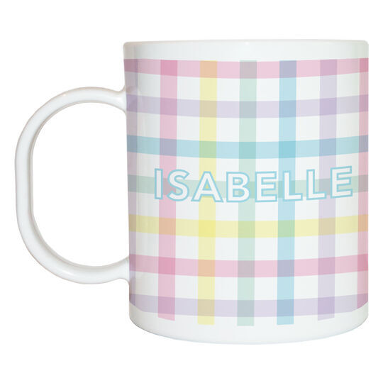 Pink Gingham Children's Mug