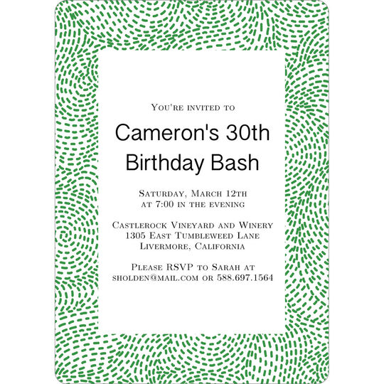 Swirl Border Invitations