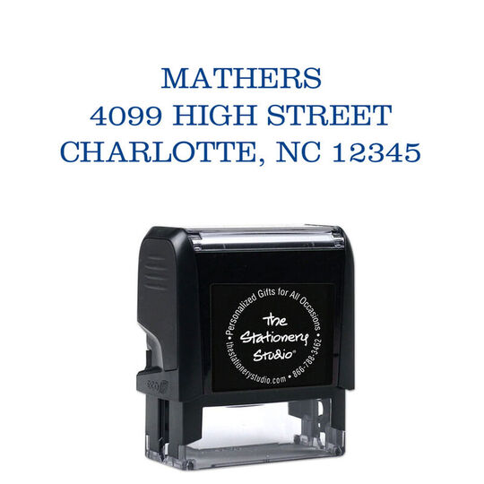  Custom Stamp - 15 Font Options - Self-Inking Address