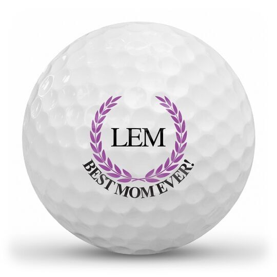 Best Mom Laurel Wreath Golf Balls