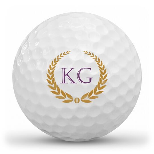 Initial Laurel Wreath Golf Balls