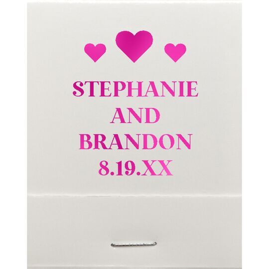 Trio of Hearts 20-Strike Matchbooks