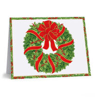 Evergreen Wreath Folded Holiday Cards