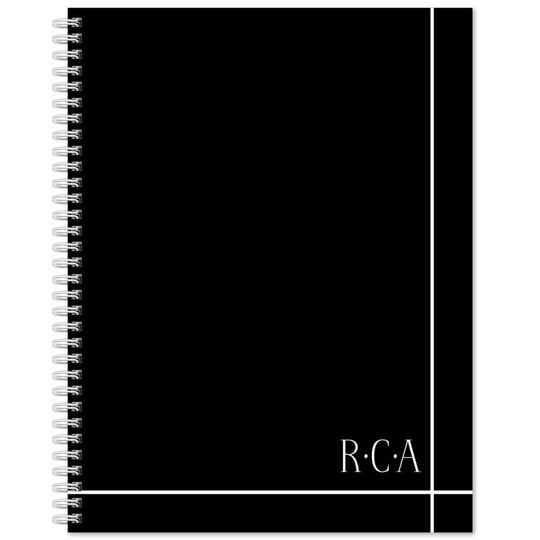 Corner Initials Spiral Notebook