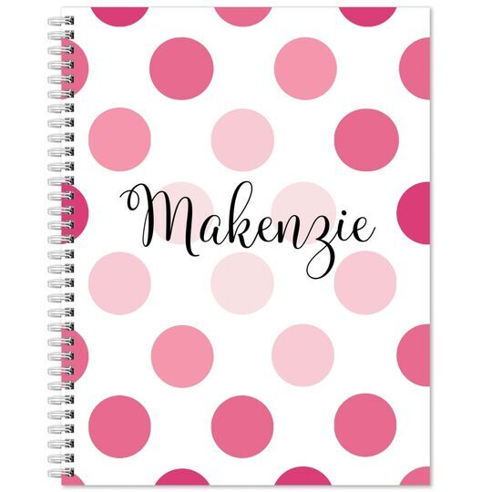 Polka Dot Spiral Notebook