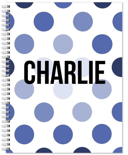 Polka Dot Spiral Notebook